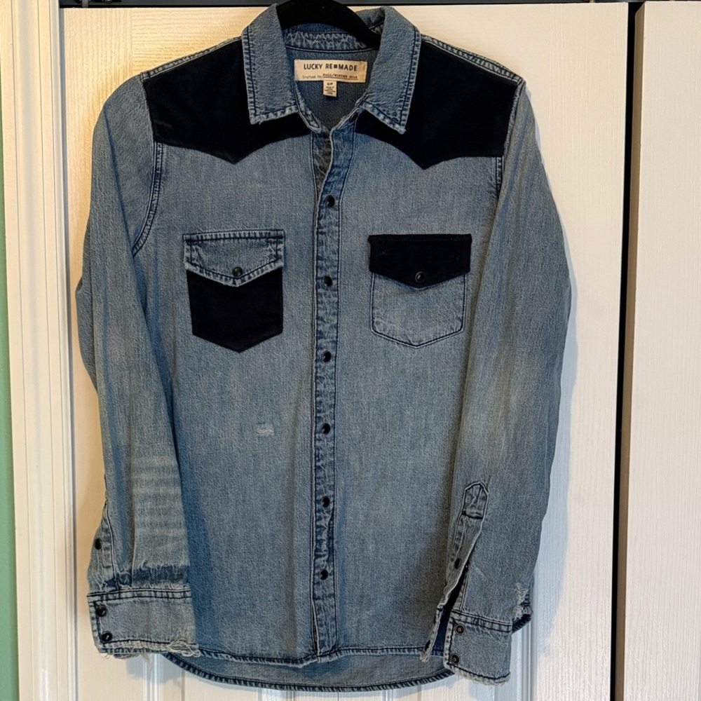 Lucky Brand Blue Denim Western Buttondown